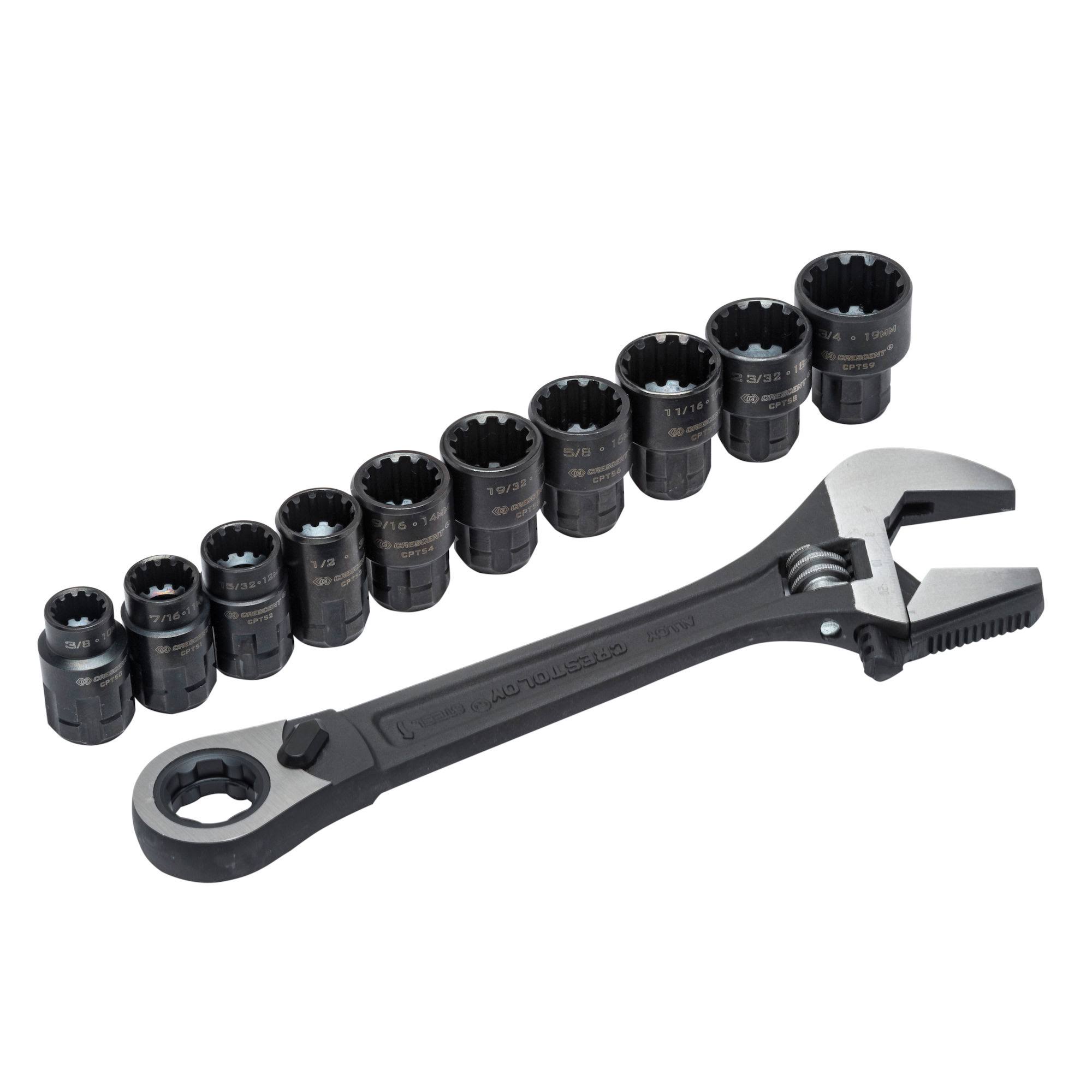 Crescent Pass-Thru Adjustable Wrench Set- 11pcs