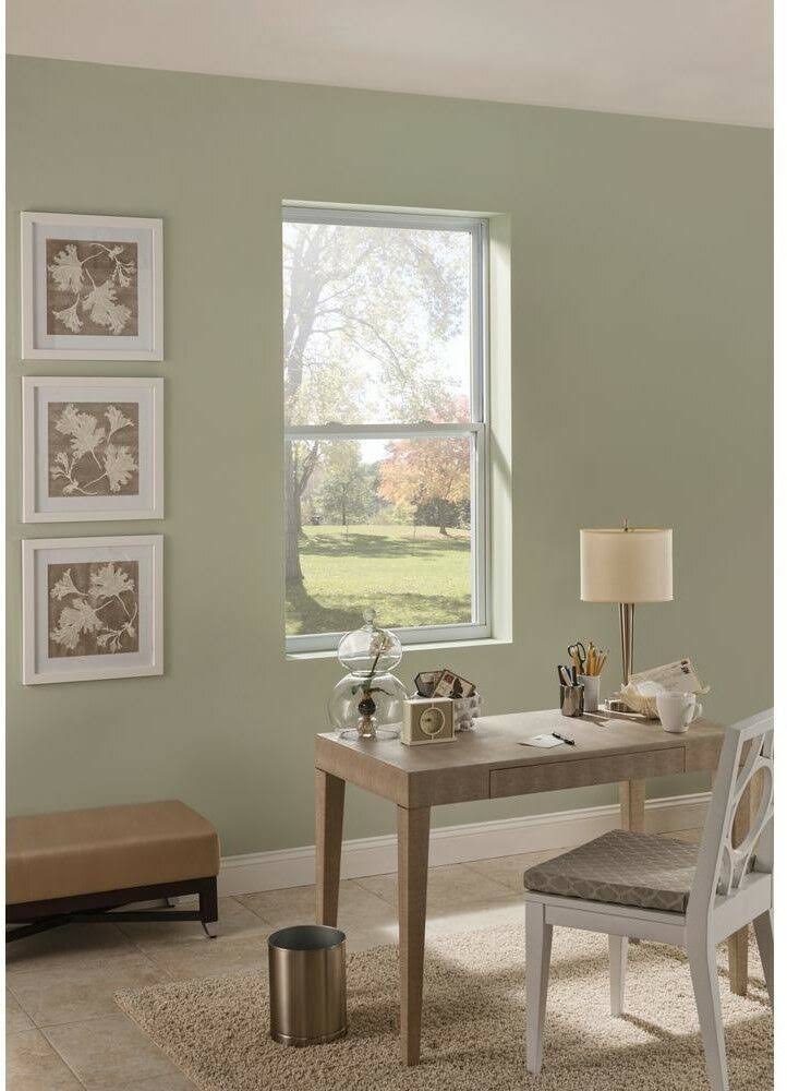 American Craftsman 23.375 in. x 35.25 in. 50 Series Low-E Argon Glass Single Hung White Vinyl Fin Window, Screen Incl
