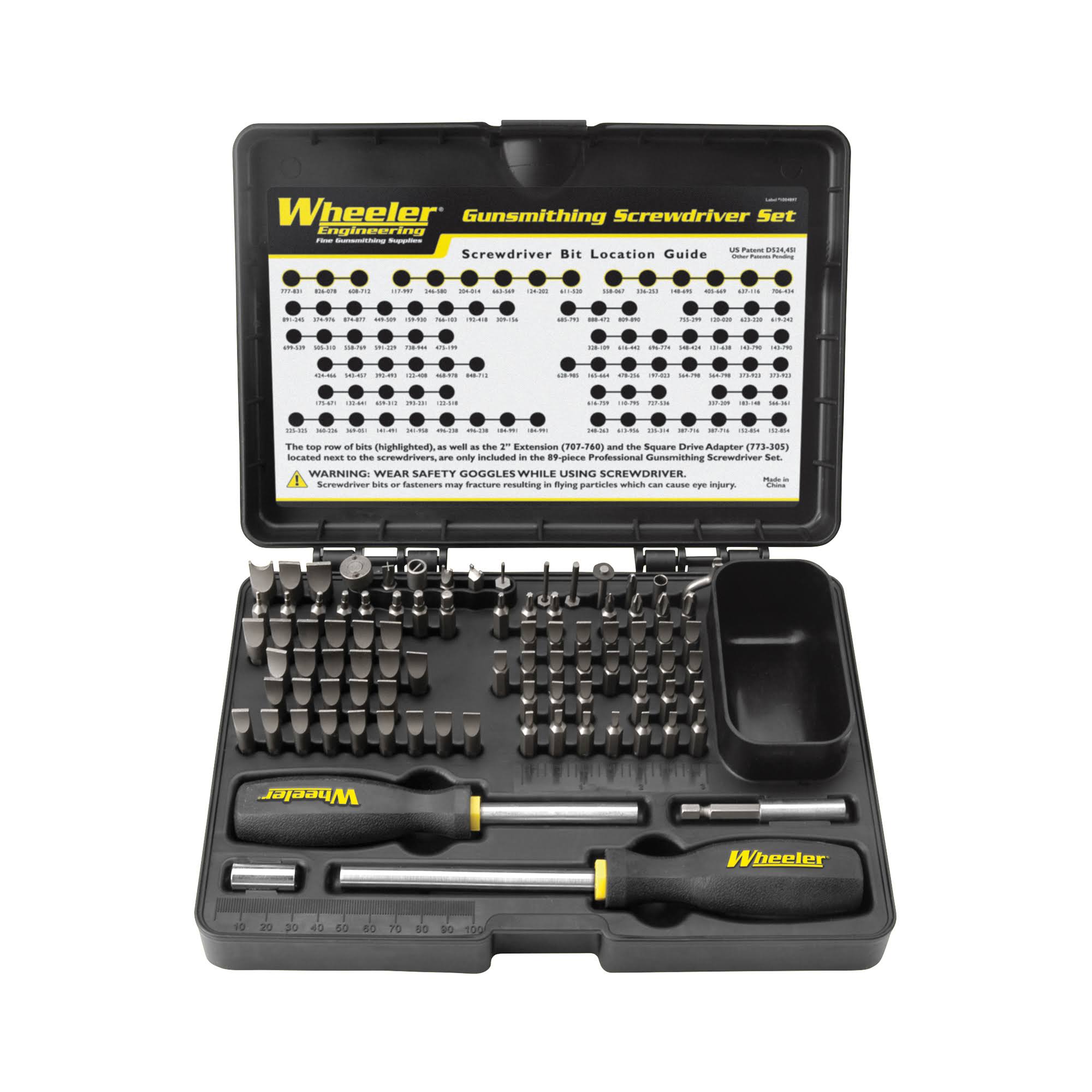 Wheeler 89 Piece Professional Gunsmithing Screwdriver Set