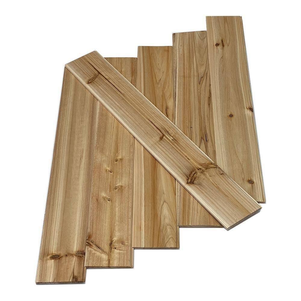 1/4 in. x 4 in. x 8 ft. Knotty Cedar Tongue and Groove Board (6-pack)