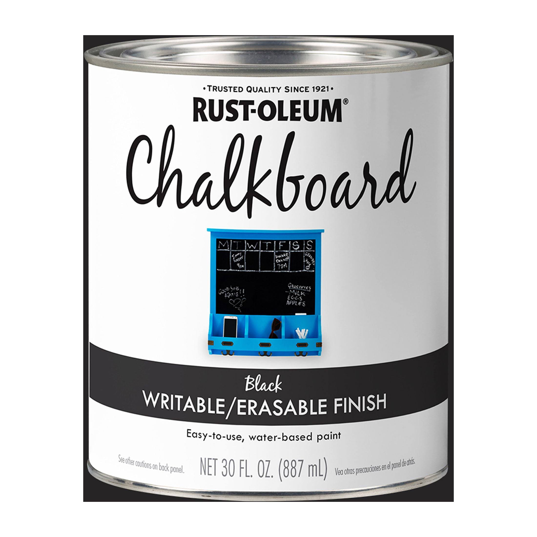 Rust-Oleum 301450 Chalkboard Paint, Mild, Black, 30 fl-oz, Can