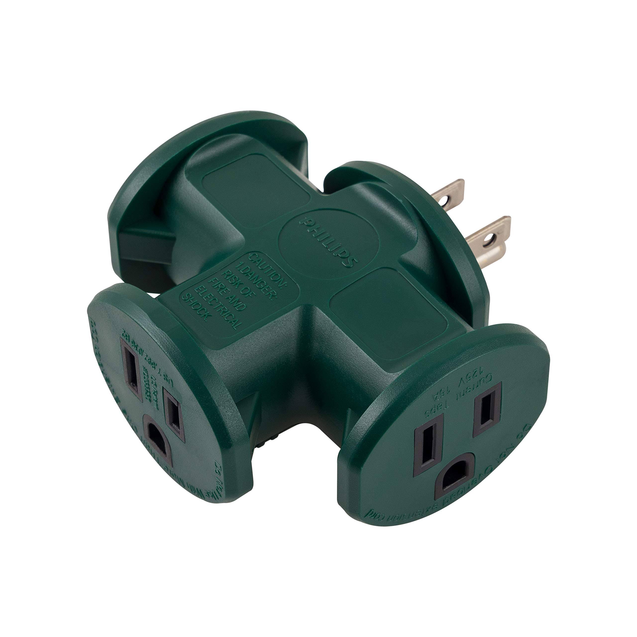 Philips Heavy-Duty Grounded 3-Outlet T-Tap Green