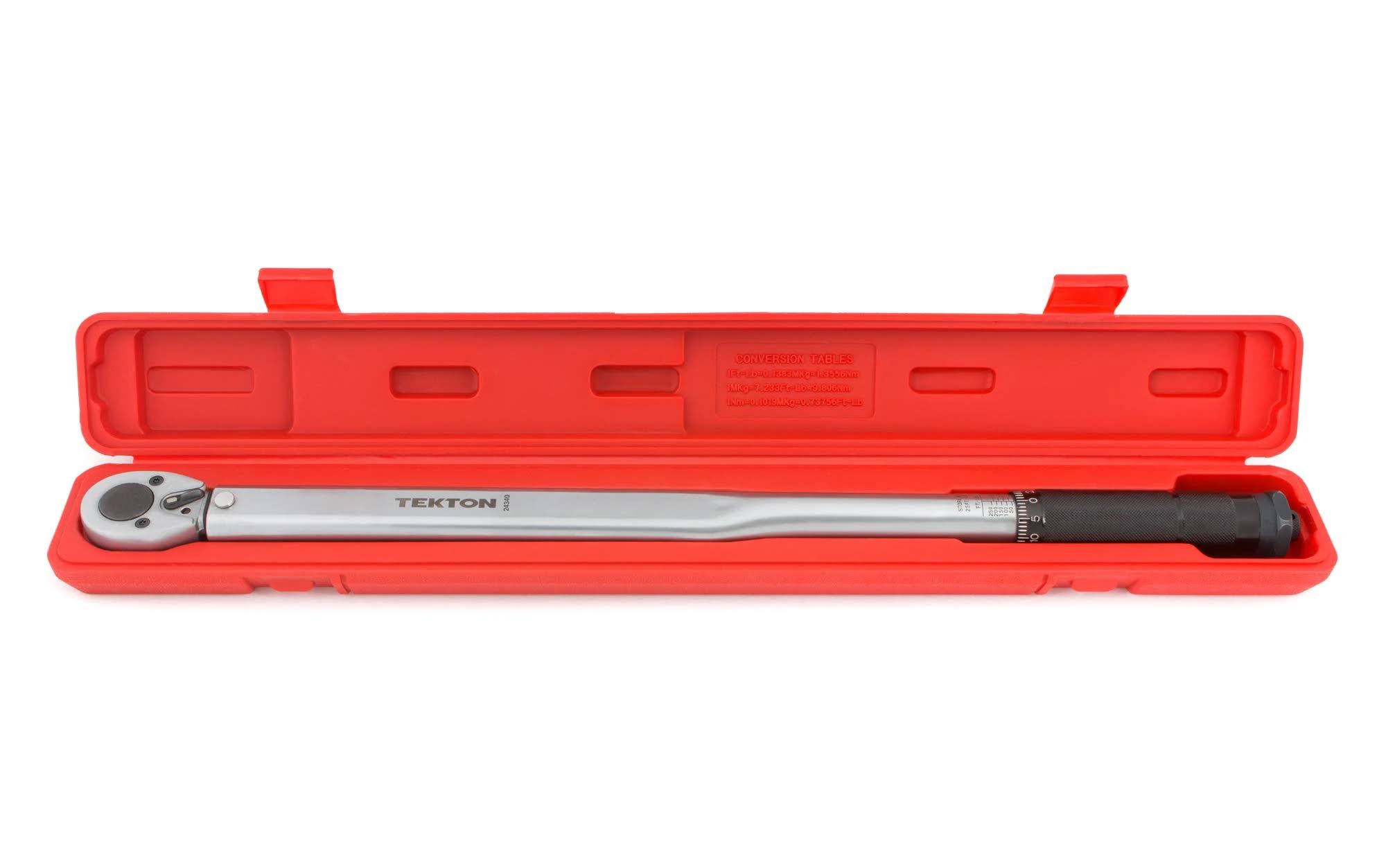 Tekton- 1/2 inch Drive Click Torque Wrench- 25-250FT-lb