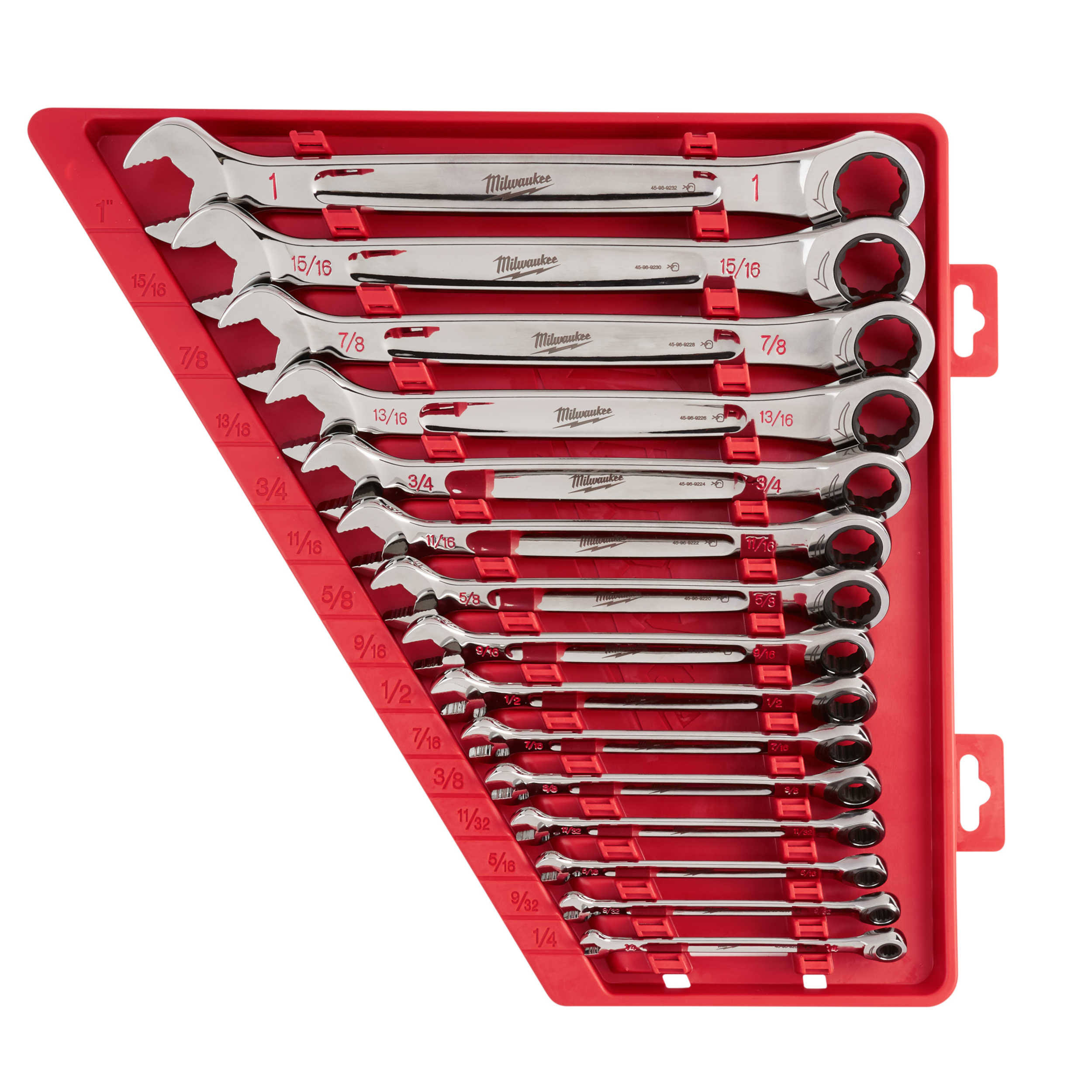 Milwaukee 48-22-9416 15-Piece SAE Ratcheting Combination Wrench Set