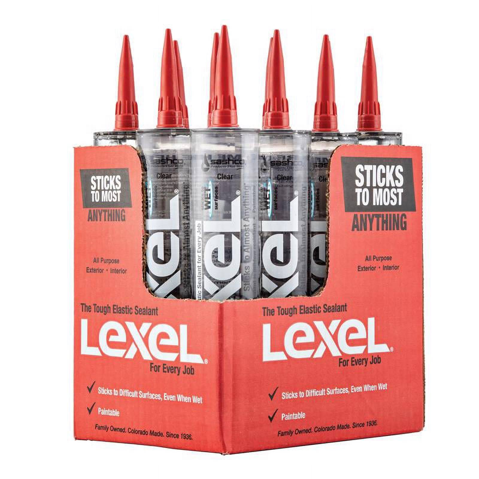 Lexel Adhesive Clear Caulk Sealant- 10.5 oz tube
