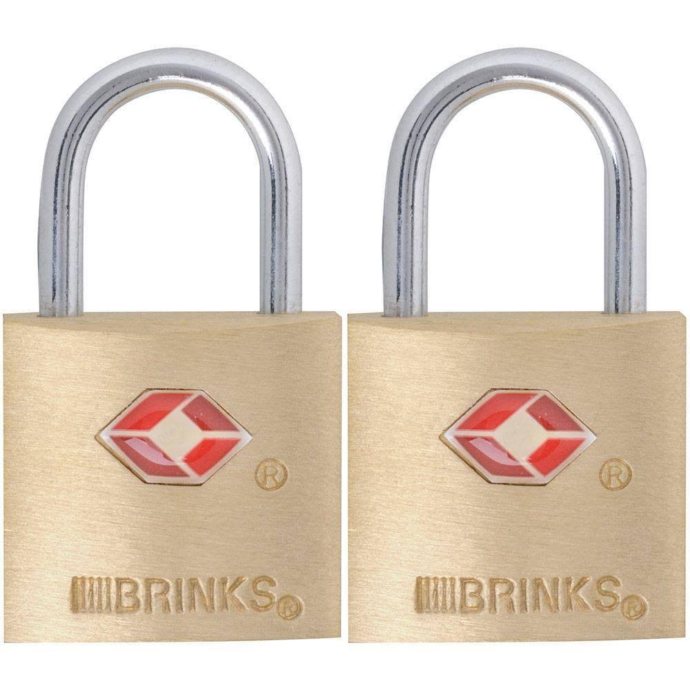 Brinks 171-20271 7/8 in. (22 mm) Brass Keyed Lock (2-Pack)