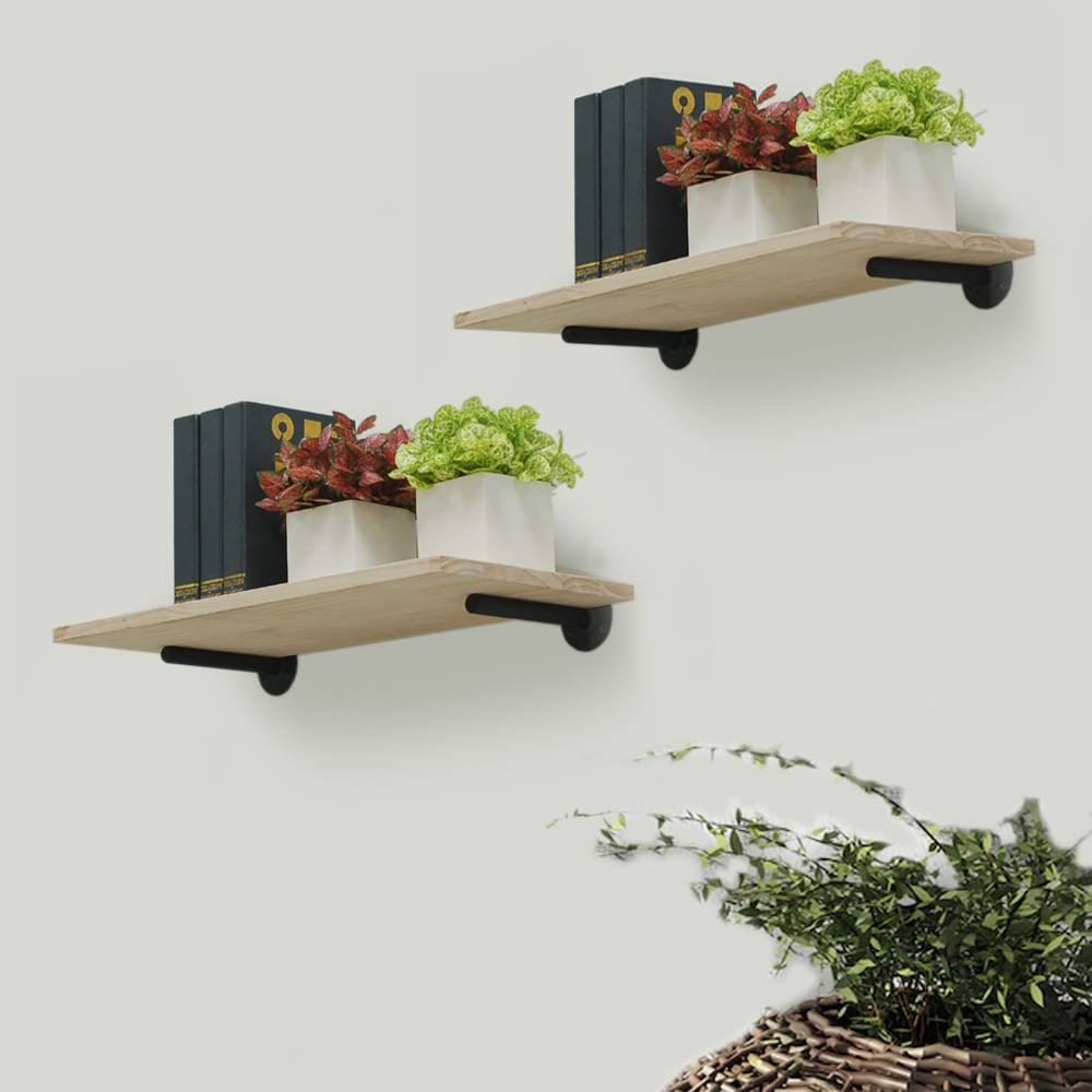 Allen + Roth 2.76-in L x 2.76-in W x 7.01-in D Black Shelf Bracket | 46151PKXLG