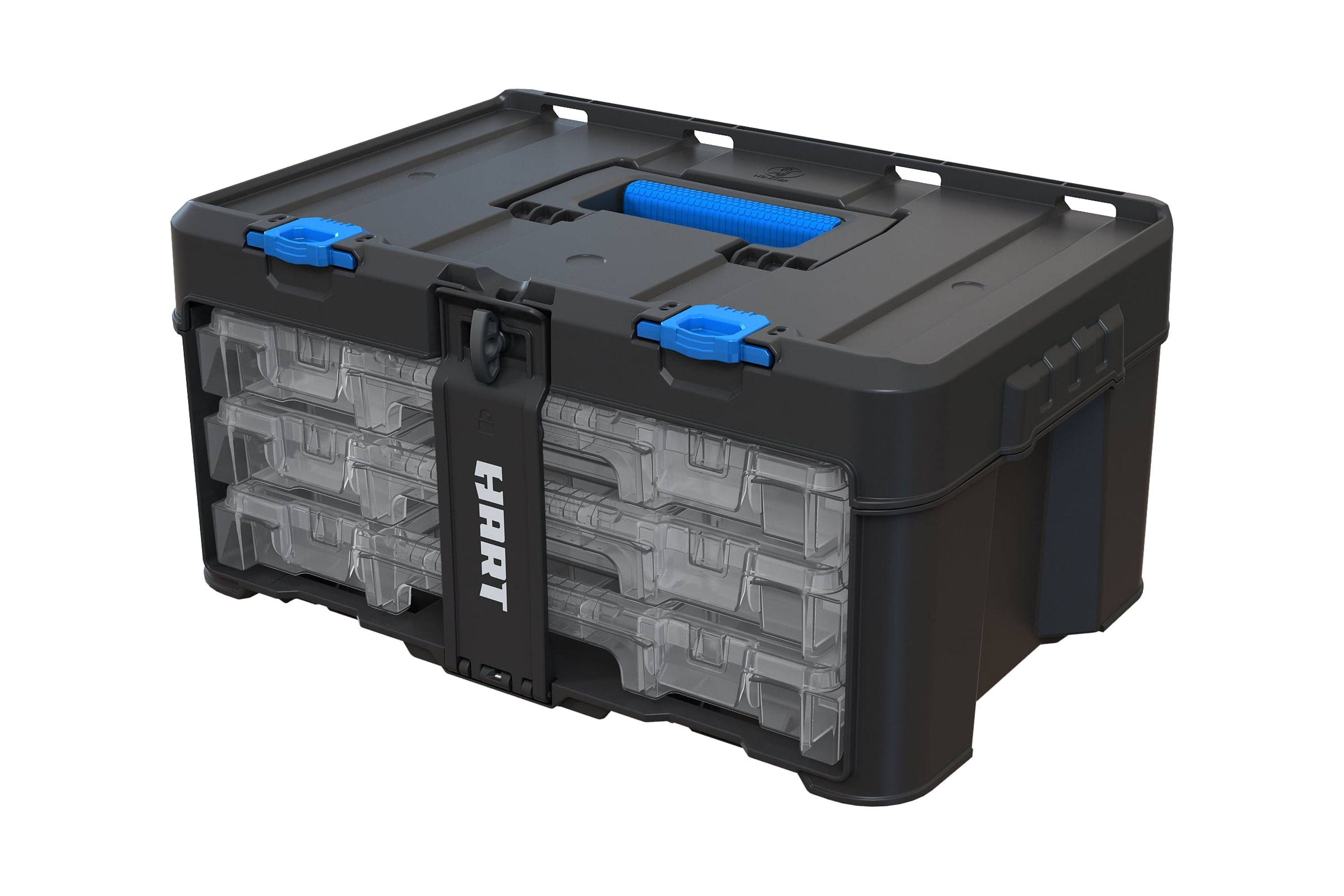 Hart 249736 Stack System 3 Case Parts and Tool Box Organizer, Fits Hart's Modular Storage System