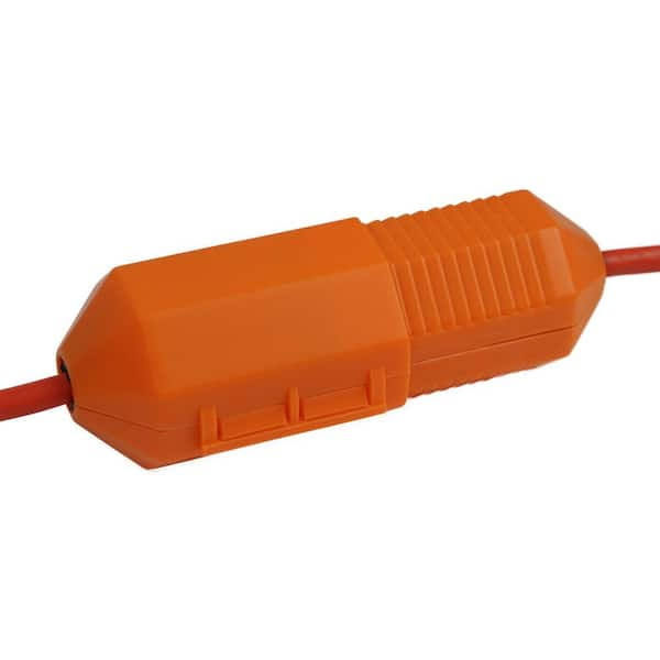 Cordsafe Extension Cord Plug Protector & Safety Cover Water-Resistant Outdoor Prevent Tripping Keep Cords Connected Orange 3-Pack 2665-3