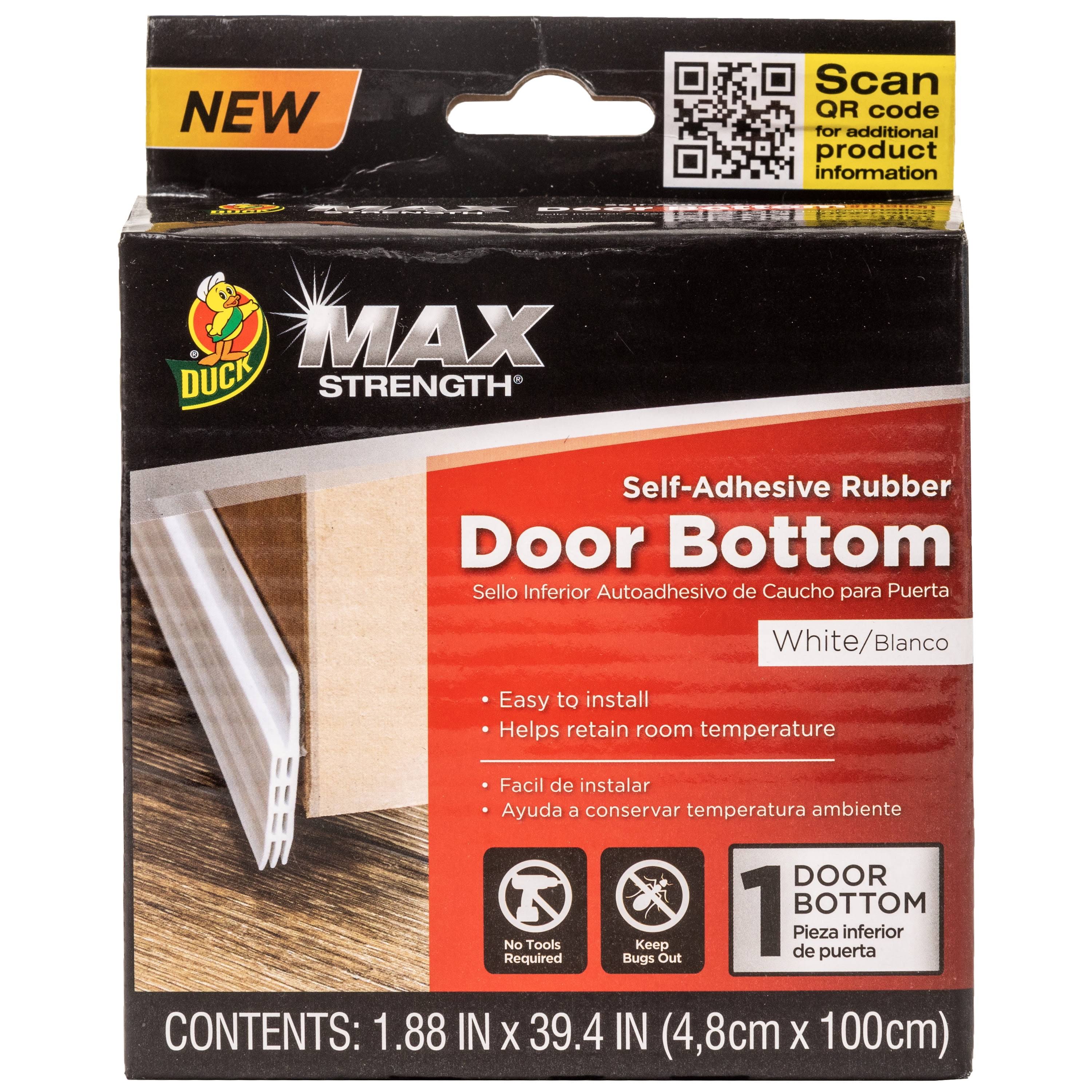 Duck Max Self-Adhesive Rubber Door Bottom- White, 1.88 in. x 39.4 in.