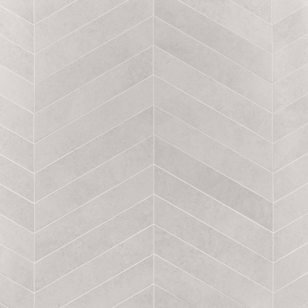 Ivy Hill Tile Iris Chevron Perla 3.93 in. x 20.86 in. Matte Porcelain Floor and Wall Tile (6.71 Sq. ft./Case)