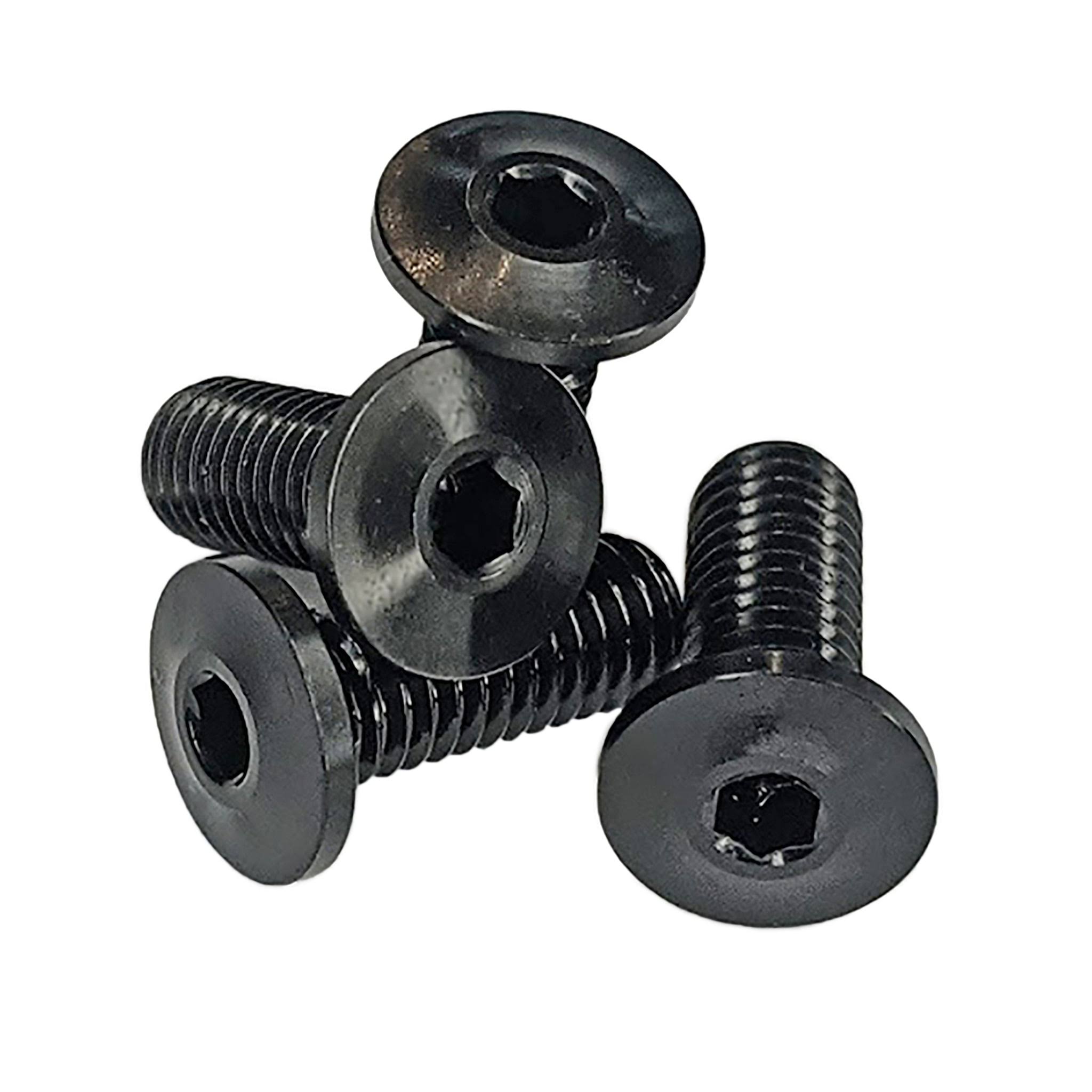 Ultra-Low Profile Black Titanium Bottle Cage Bolts | Terske 8 Bolts