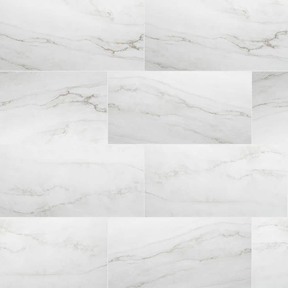 MSI Calacatta Consilio 12 in. x 24 in. Rigid Core Click Lock Luxury Vinyl Tile Flooring (19.37 Sq. ft./Case)