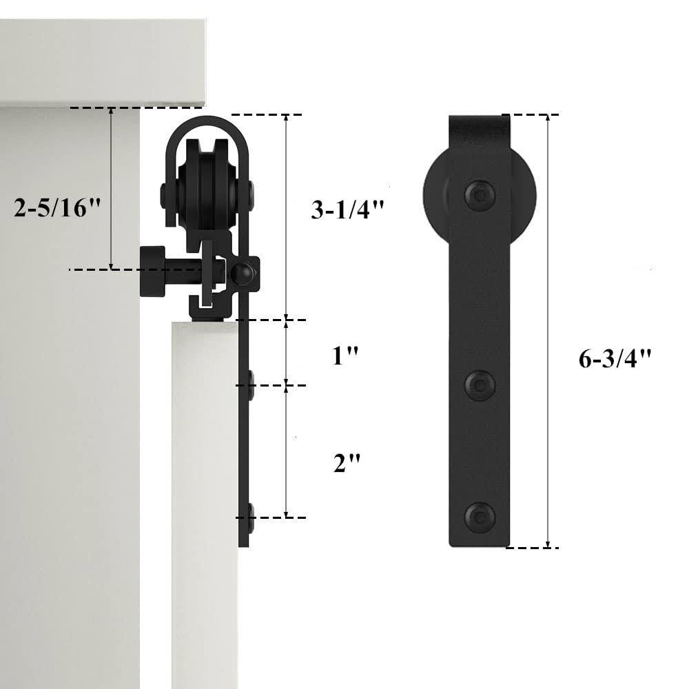 4ft Super Mini Sliding Barn Door Hardware Kit Cabinet Single Door Track Roller Kit for Cabinets Wardrobe TV Stand, J Shape(No Cabinet)