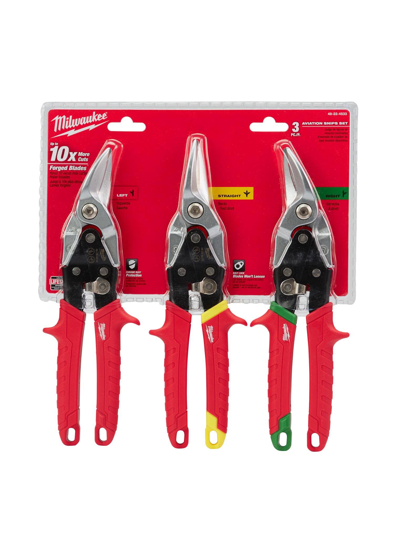 Milwaukee 3-Piece Aviation Snip Set
