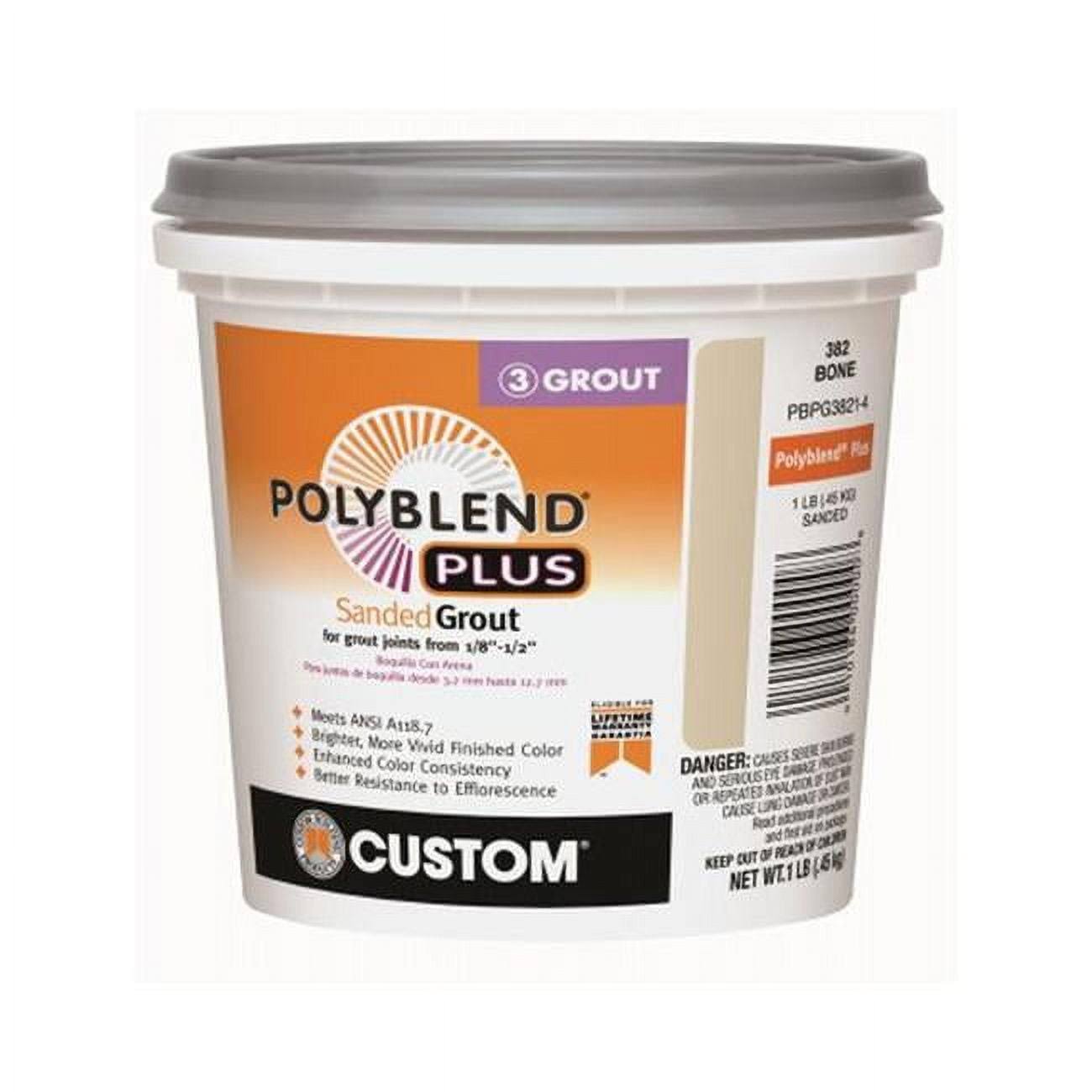 Polyblend Plus Sanded Grout, Bone Color, 1 lb.