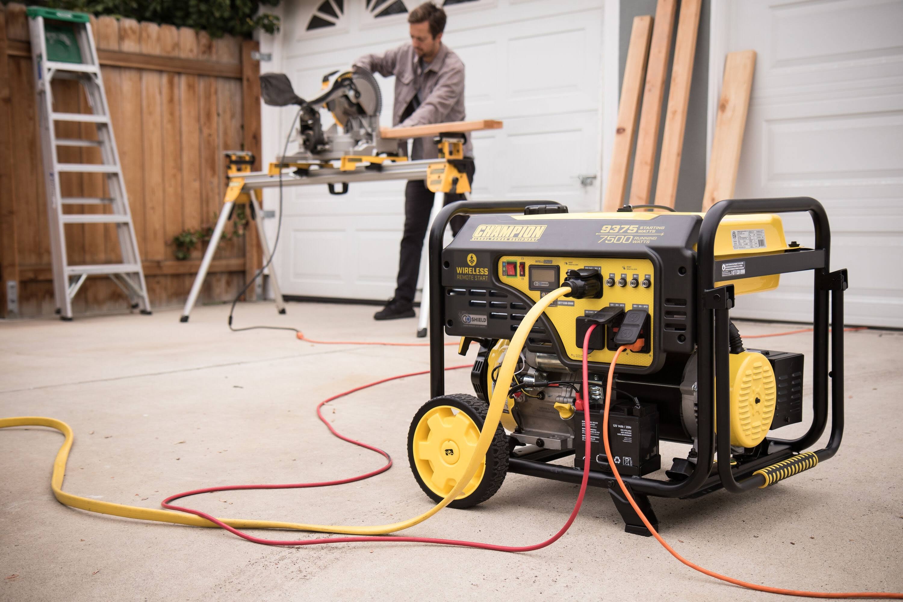 Champion Power Equipment 9375/7500-Watt Remote Start Gasoline Powered Portable Generator with Co Shield