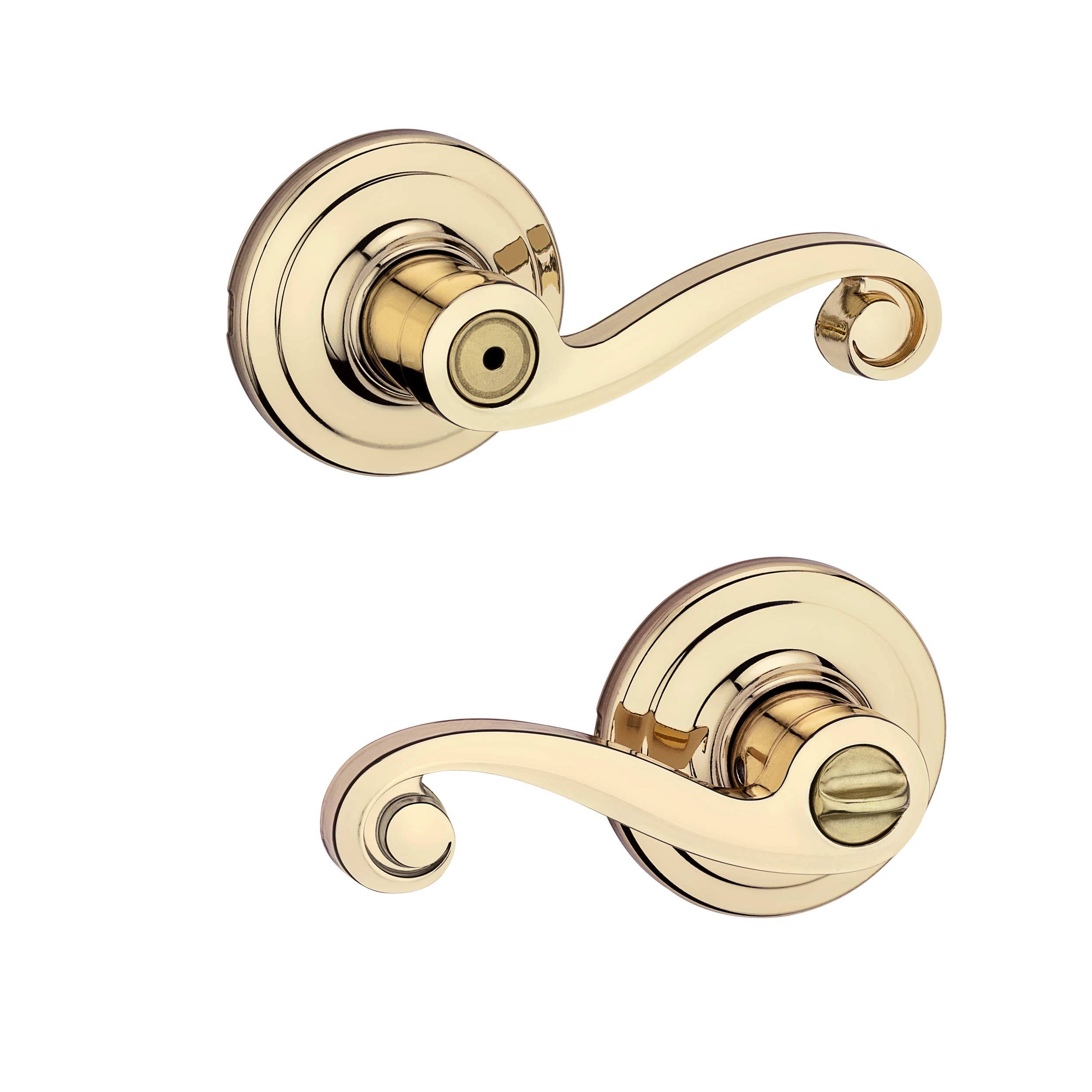 Kwikset 730LL 3 CP Signature Brass Universal Lido Privacy Lever