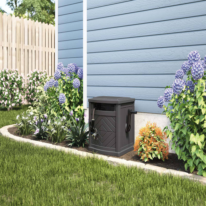 Suncast 150 ft. Gray Hideaway Hose Reel