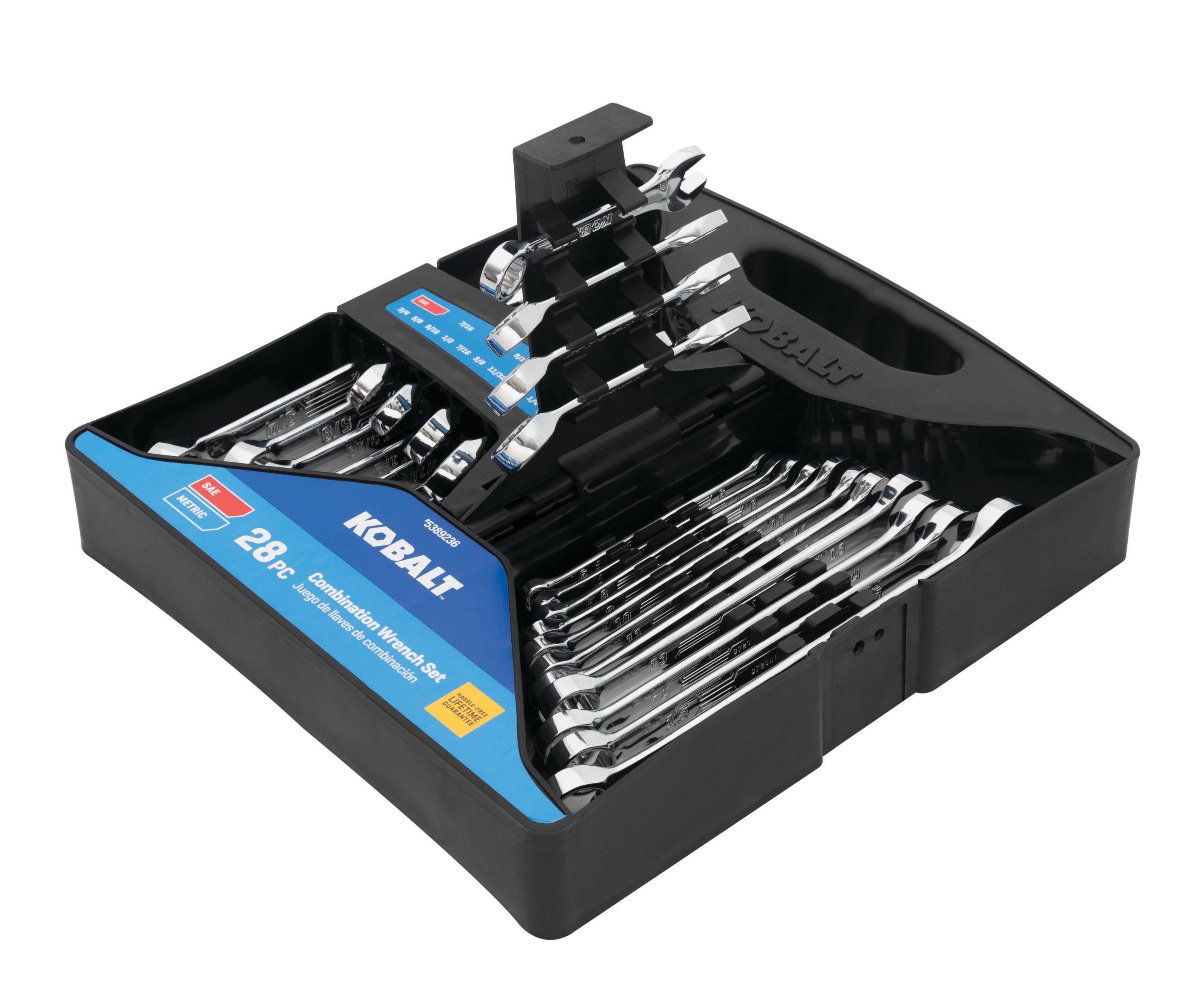Kobalt 28-Piece Set 12-Point (SAE) and Metric Standard and Short Combination Wrench | 53283