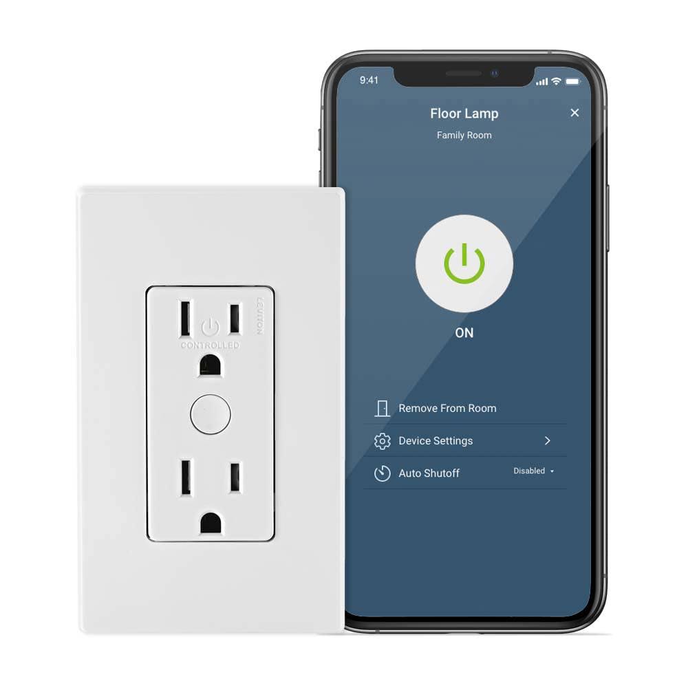 Leviton Decora Smart Outlet, Tamper-Resistant 15A, Wi-Fi 2nd Gen, Works with My Leviton, Alexa, Google Assistant, Apple Home/Siri & Wire-Free