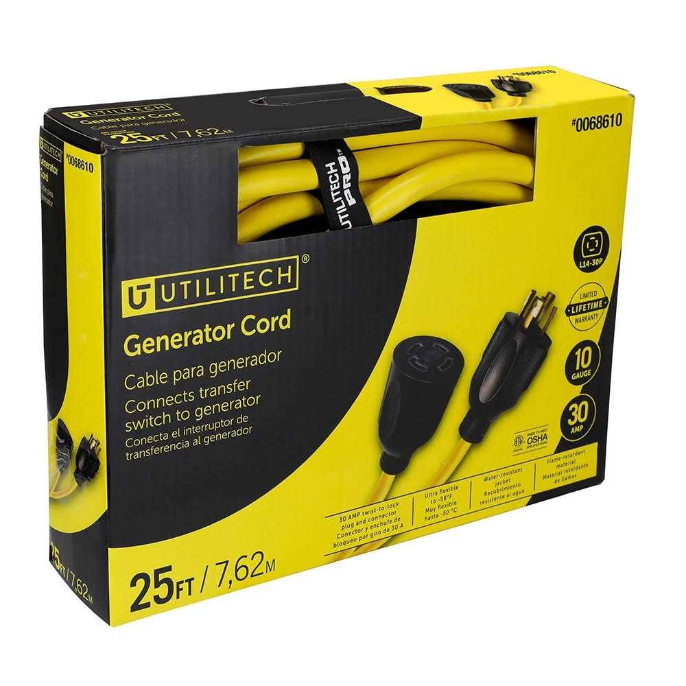 Utilitech Yellow Generator Cord- Each