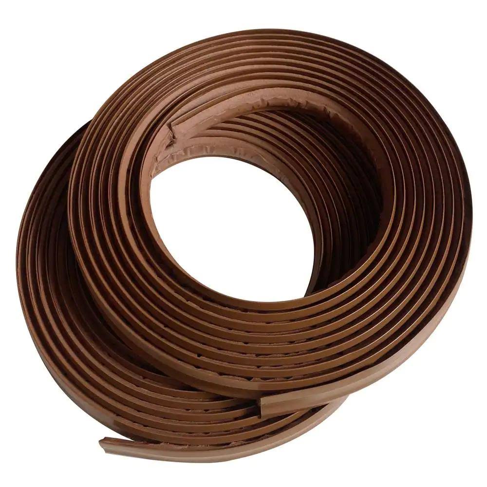 InstaTrim 1/2 in. x 10 ft. Dark Brown PVC Inside Corner Self-Adhesive Flexible Caulk and Trim Molding (2-Pack)