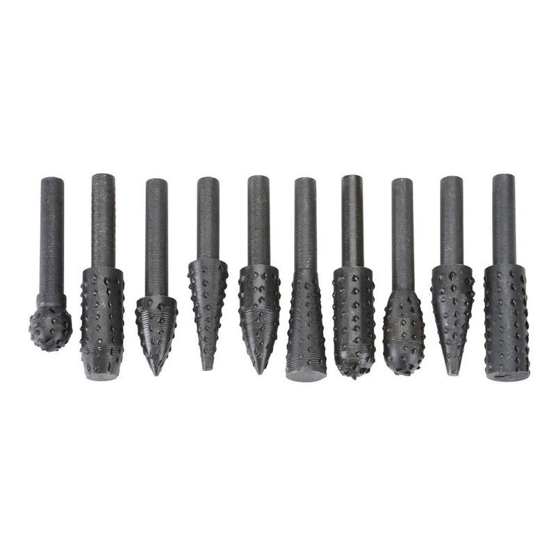 Warrior 62694 High Carbon Steel Rotary Rasp Set 10 PC