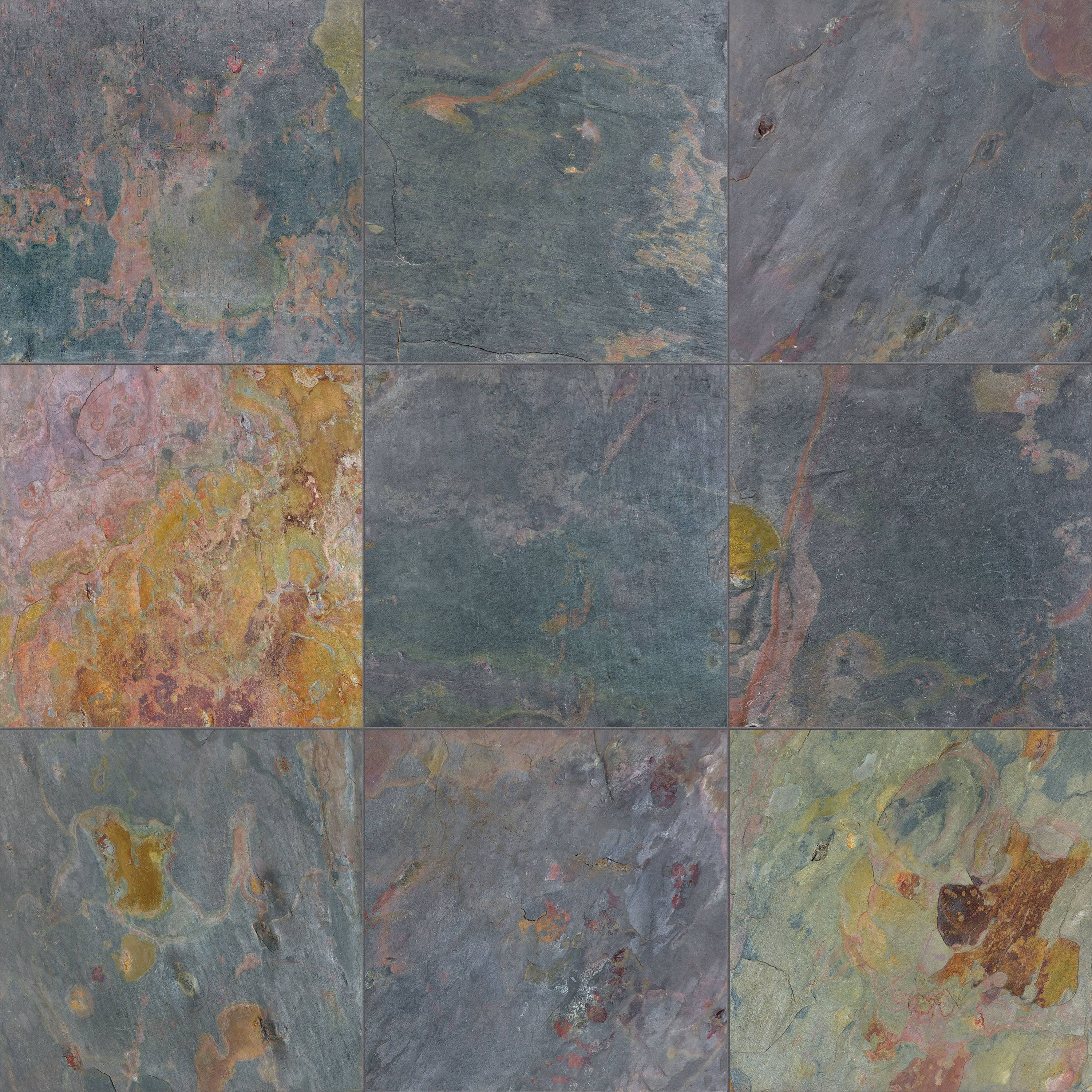Satori Multicolor 12-in x 12-in Natural Stone Slate Floor and Wall Tile (9.6-sq. ft/ Carton)