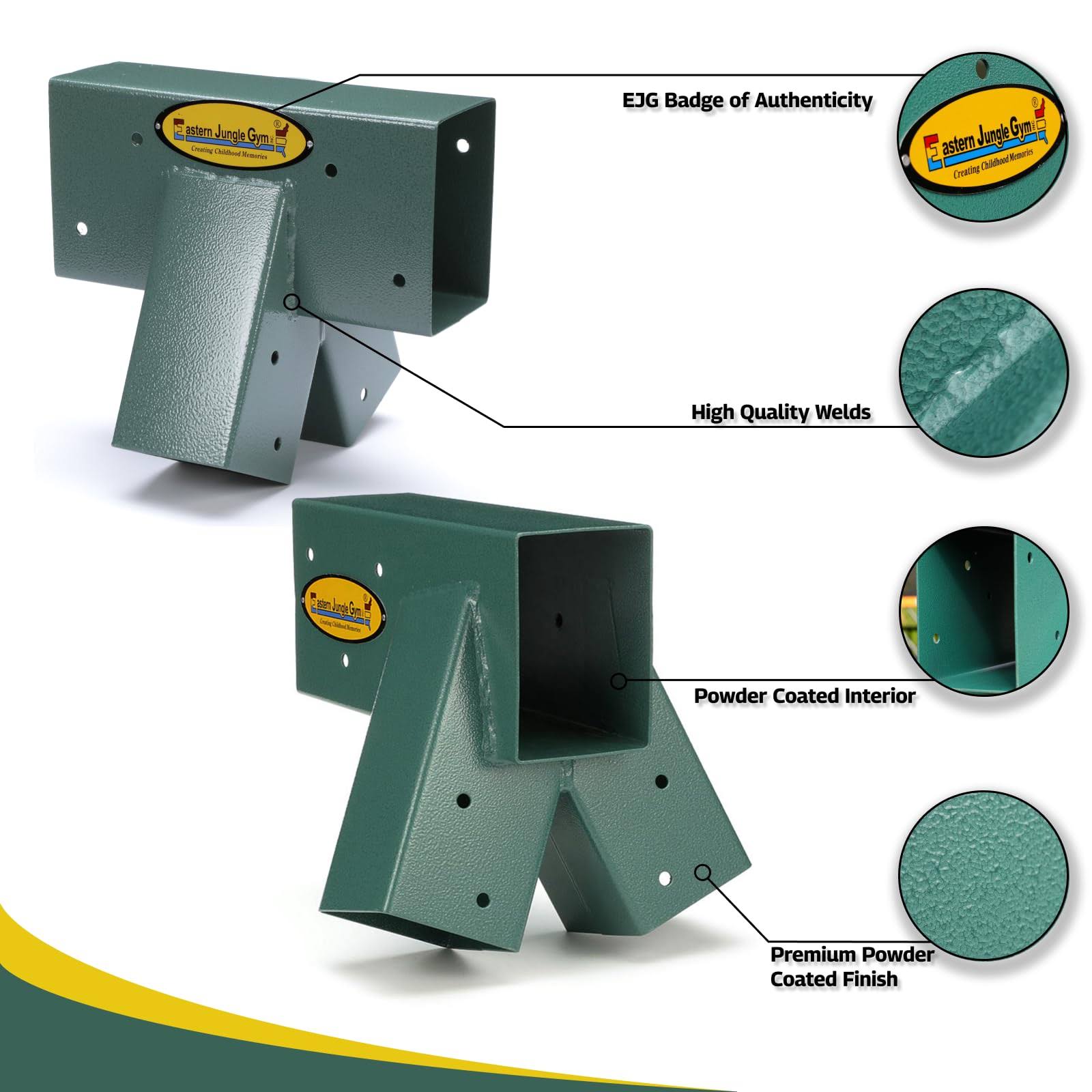 Eastern Jungle Gym Swing Set Bracket Kit with 2 Easy 1-2-3 A-Frame Brackets and 1 Easy 1-2-3 A-Frame Middle Bracket