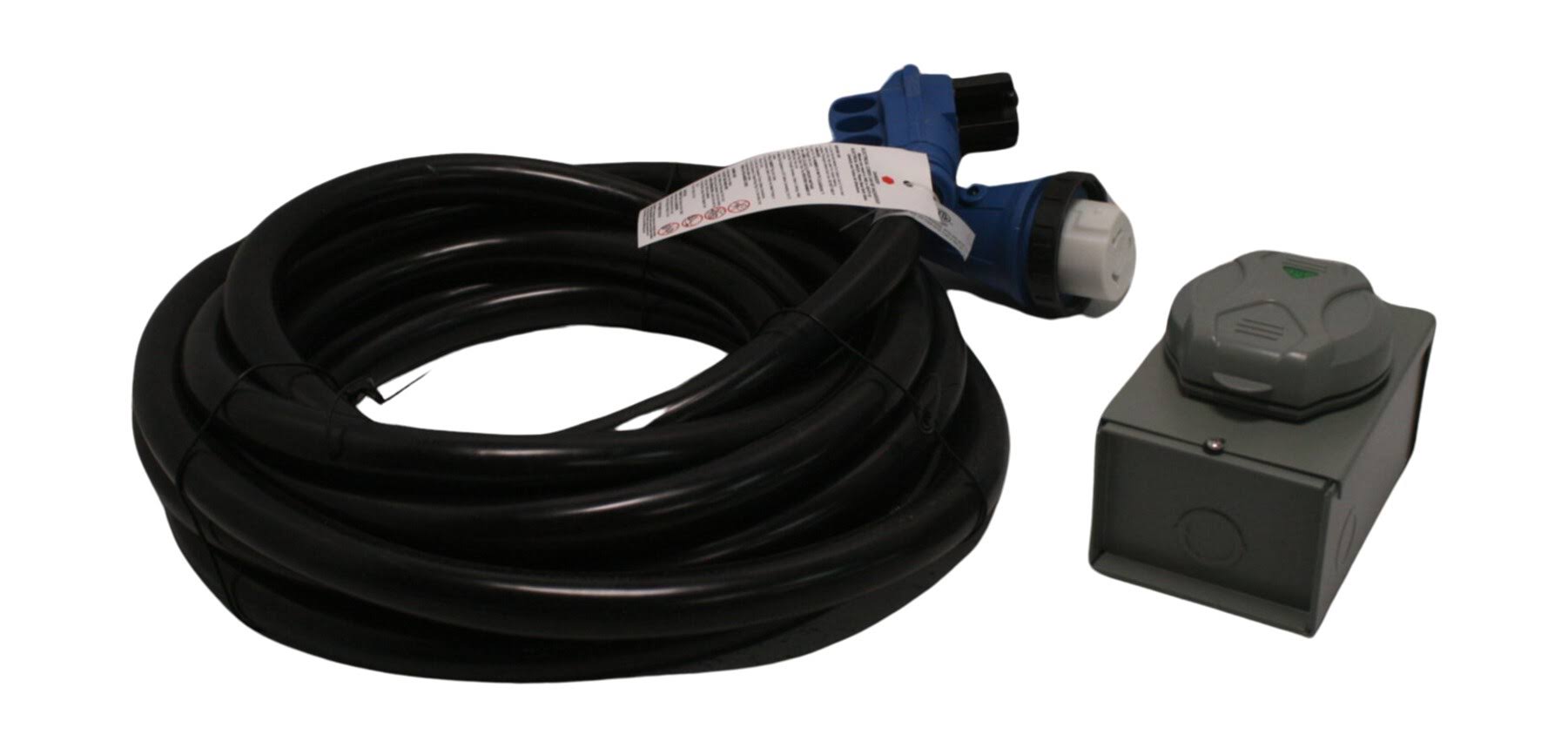 Gloppers 50 Amp Generator Cord and Power Inlet Box, 50 Amp Generator Cords 30 Foot,125V250V Generator Power Cord Nema14-50Pss2-50R Twist