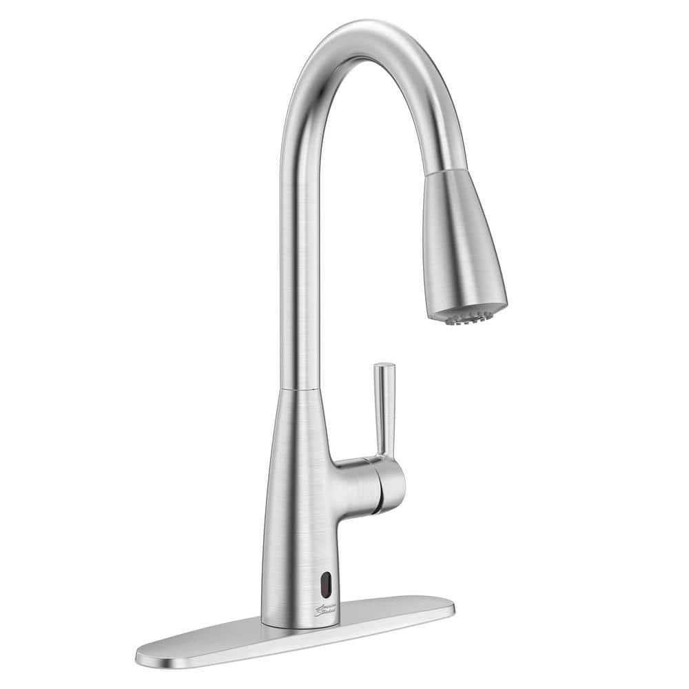 American Standard Single-Handle Fairbury 2S Touchless Pull Down Sprayer Kitchen Faucet with Soap Dispenser in Stainless Steel, Silver