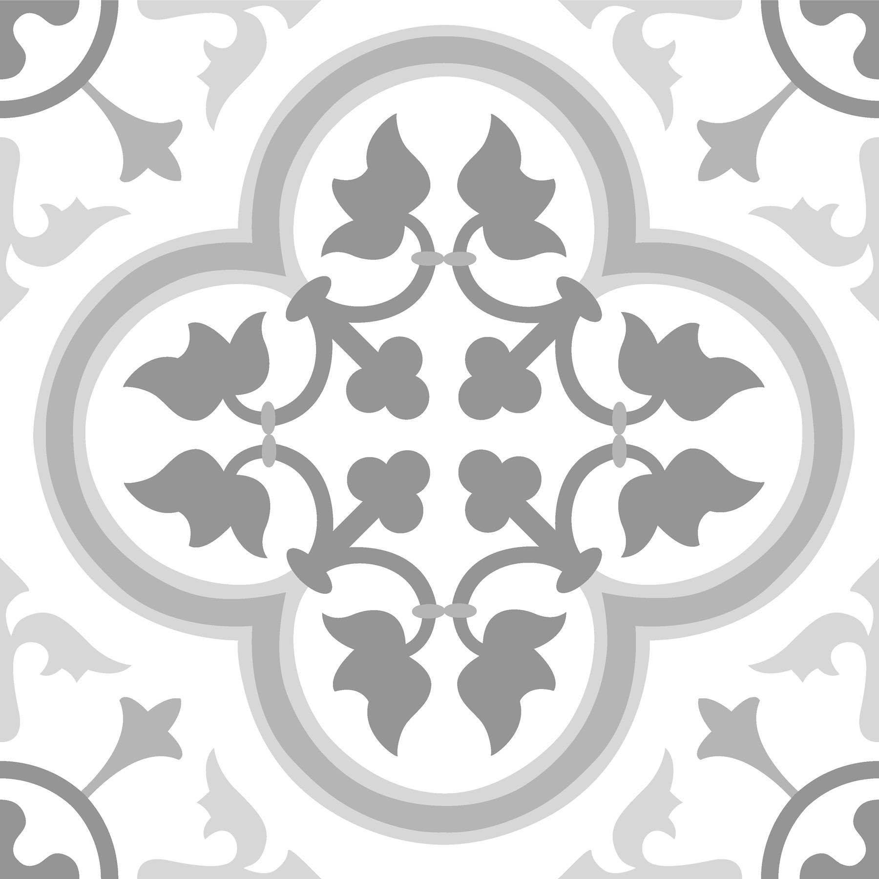 4'x5' Set of 20 Remy Peel & Stick Floor Tiles Gray- FloorPops