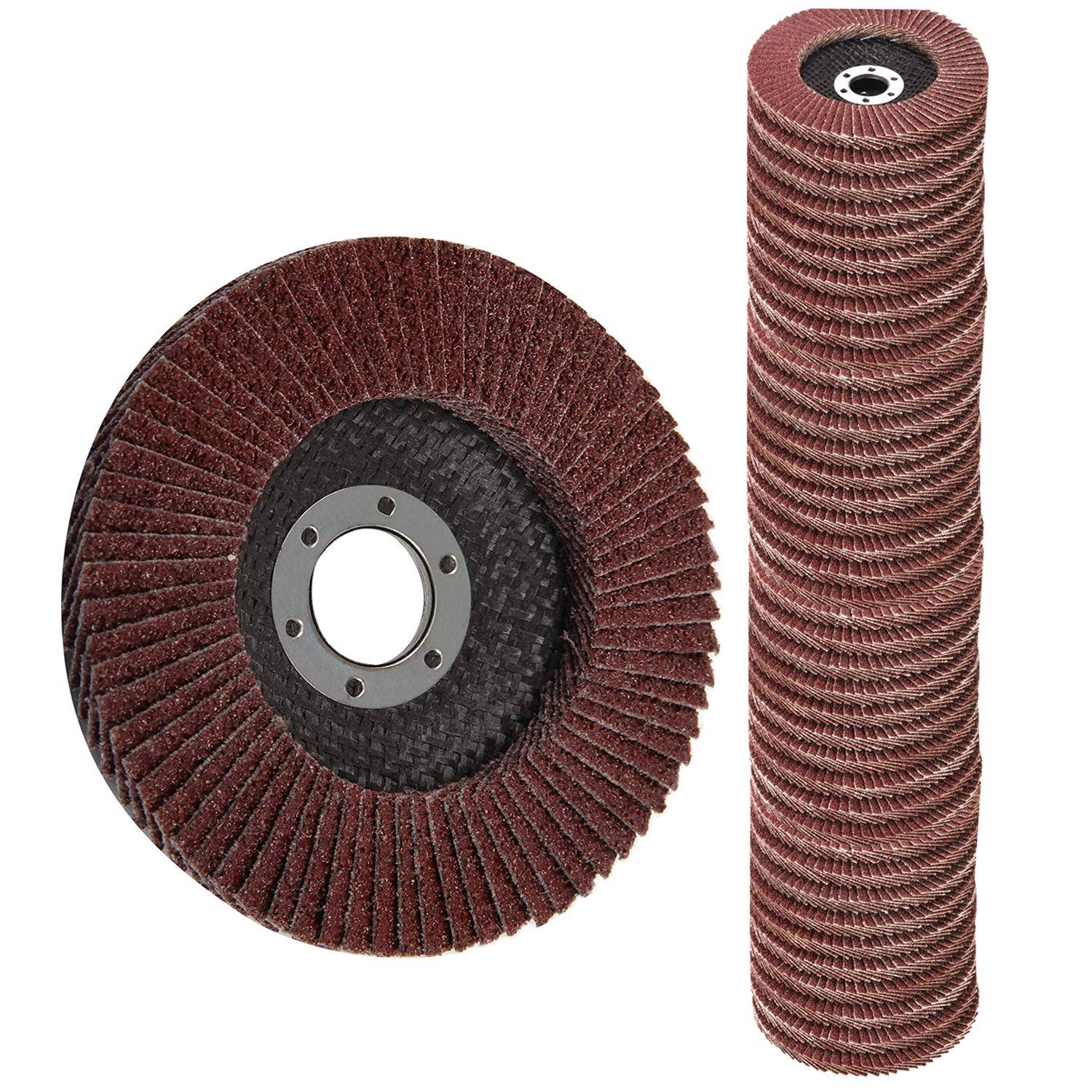 Flap Discs 40 Pcs 4.5 inch- 40 60 80 120 Grit Grinding Discs 4 1/2 Assorted