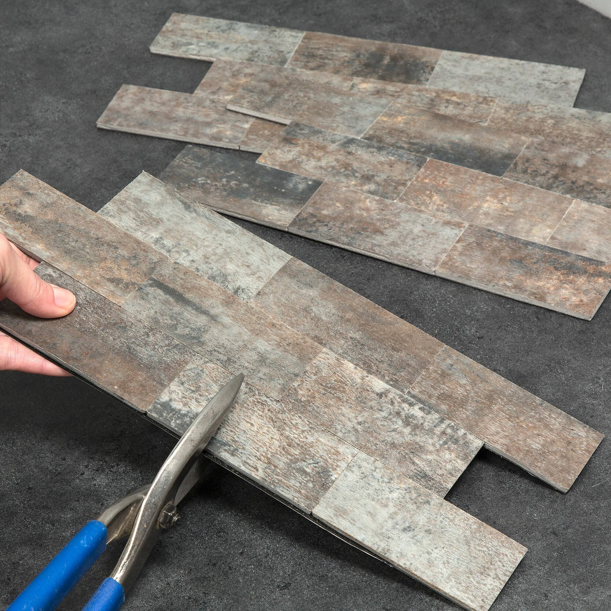 Aspect Peel & Stick Collage Tile 5-Pack, Marble Shine