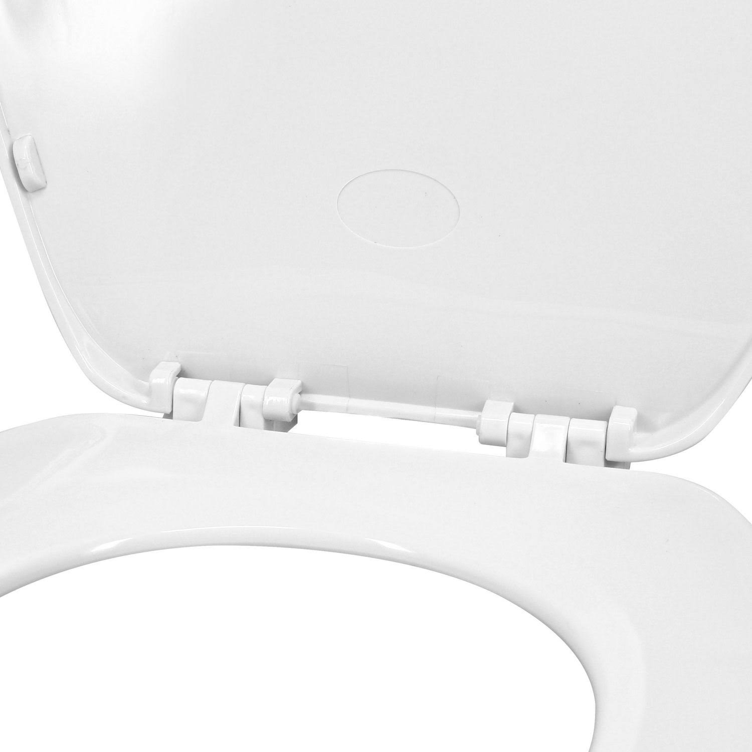 Clorox Antimicrobial Elongated Plastic Toilet Seat with Easy-Off Hinges