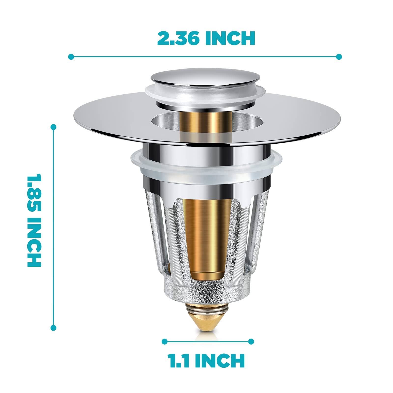 Universal Bathroom Sink Stopper, for 1.1-1.5 inch Bullet Core Push Type Basin