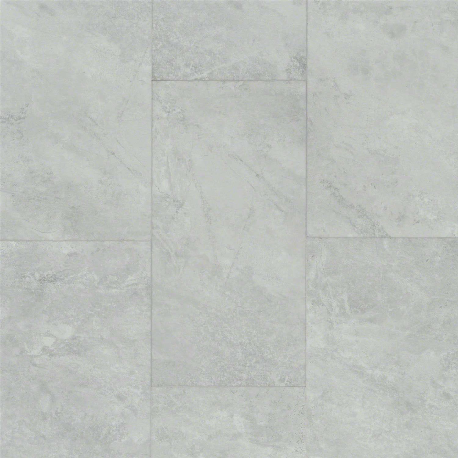 Shaw 1022V Paragon Tile Plus 12 inch Wide Embossed Vinyl Flooring- Pearl, Beige