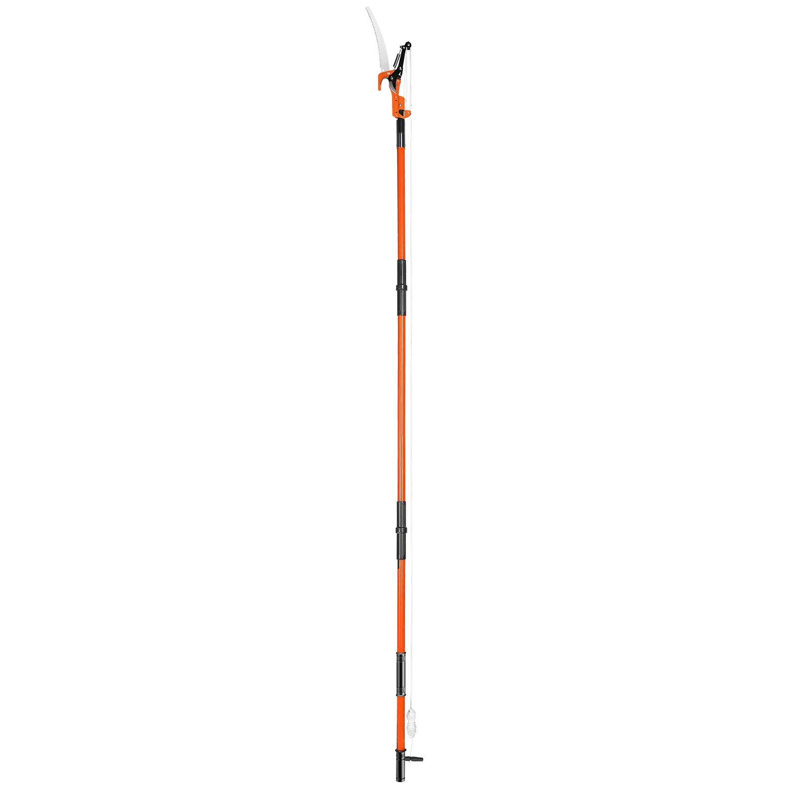 VEVOR Blade Length 46.06 in. Manual Pruning Saw, 7.3 ft. to 27 ft. Extendable 3 Pruner, Branch Trimmer