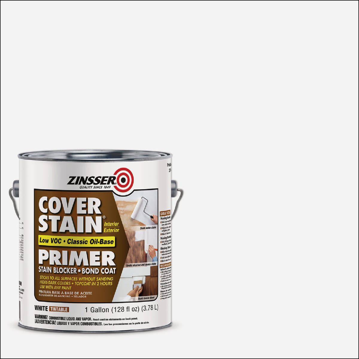 Zinsser Cover Stain Primer White 1-Gallon Oil-Based 271448