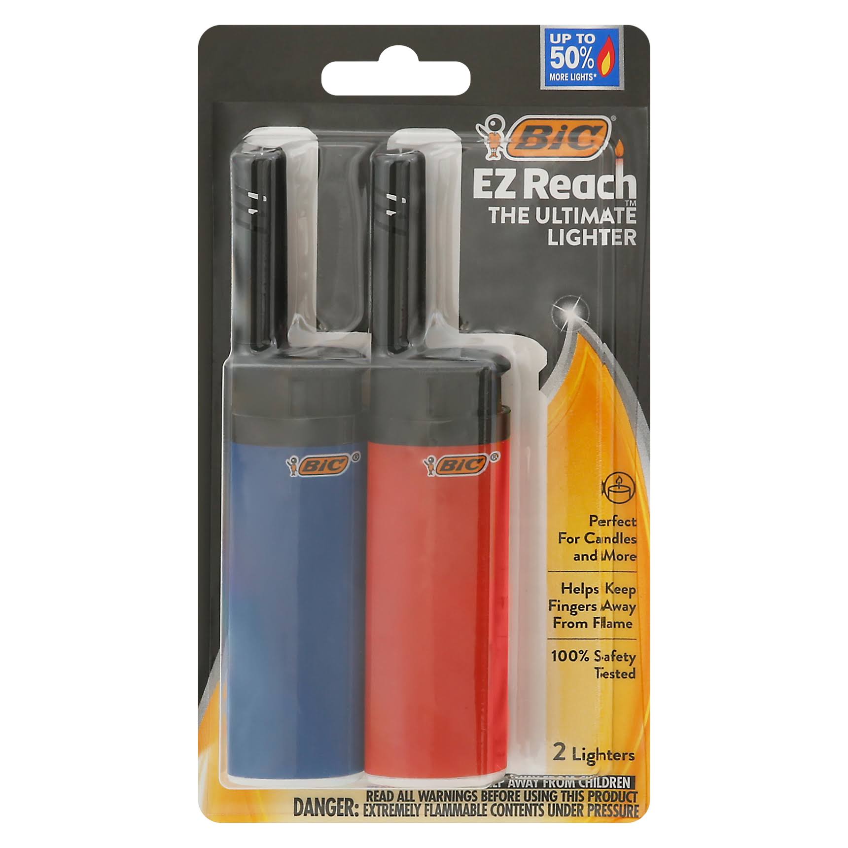 Bic Lighter, EZ Reach- 2 lighters