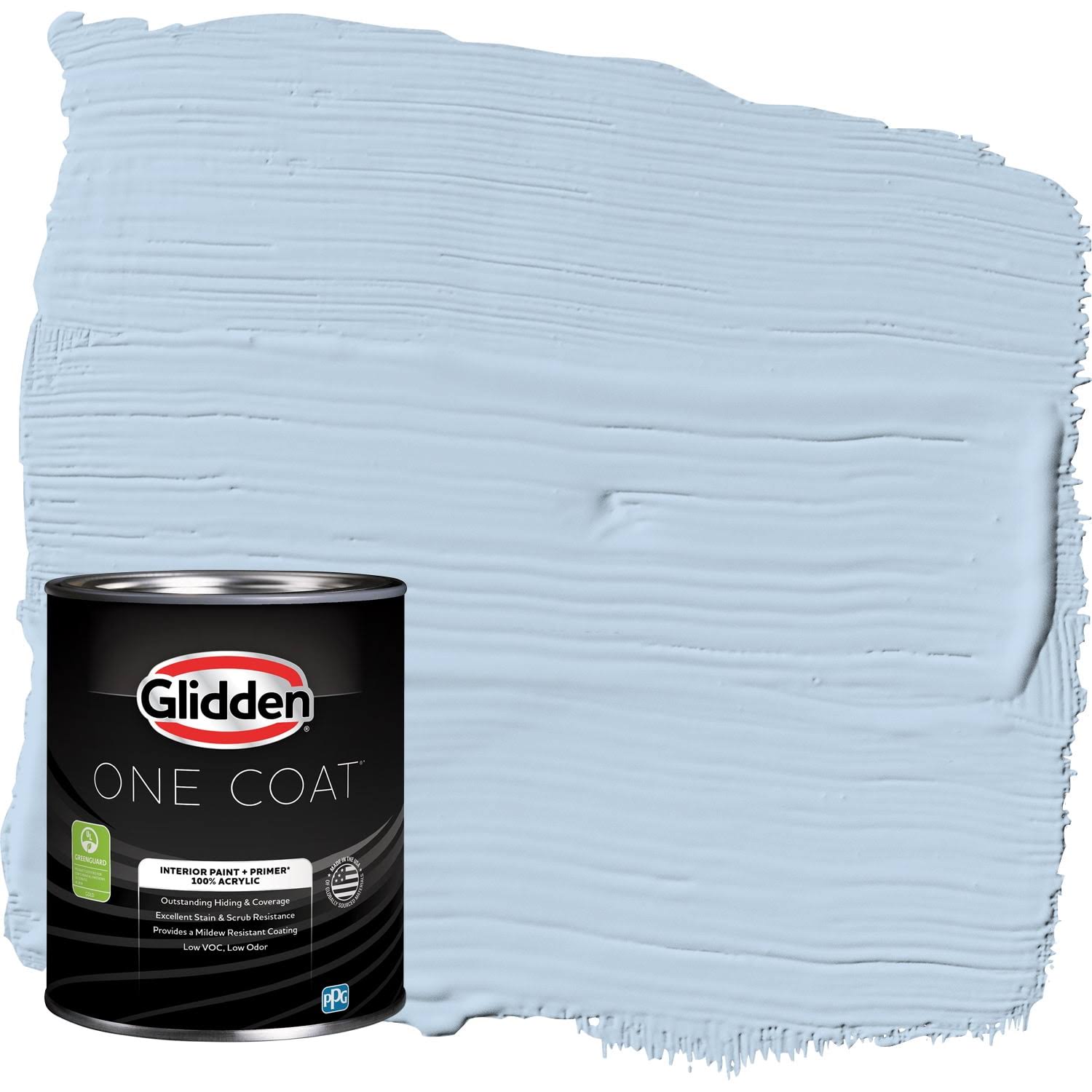 Glidden One Coat, Interior Paint + Primer, Sleep Baby Sleep, Size: Quart, Blue
