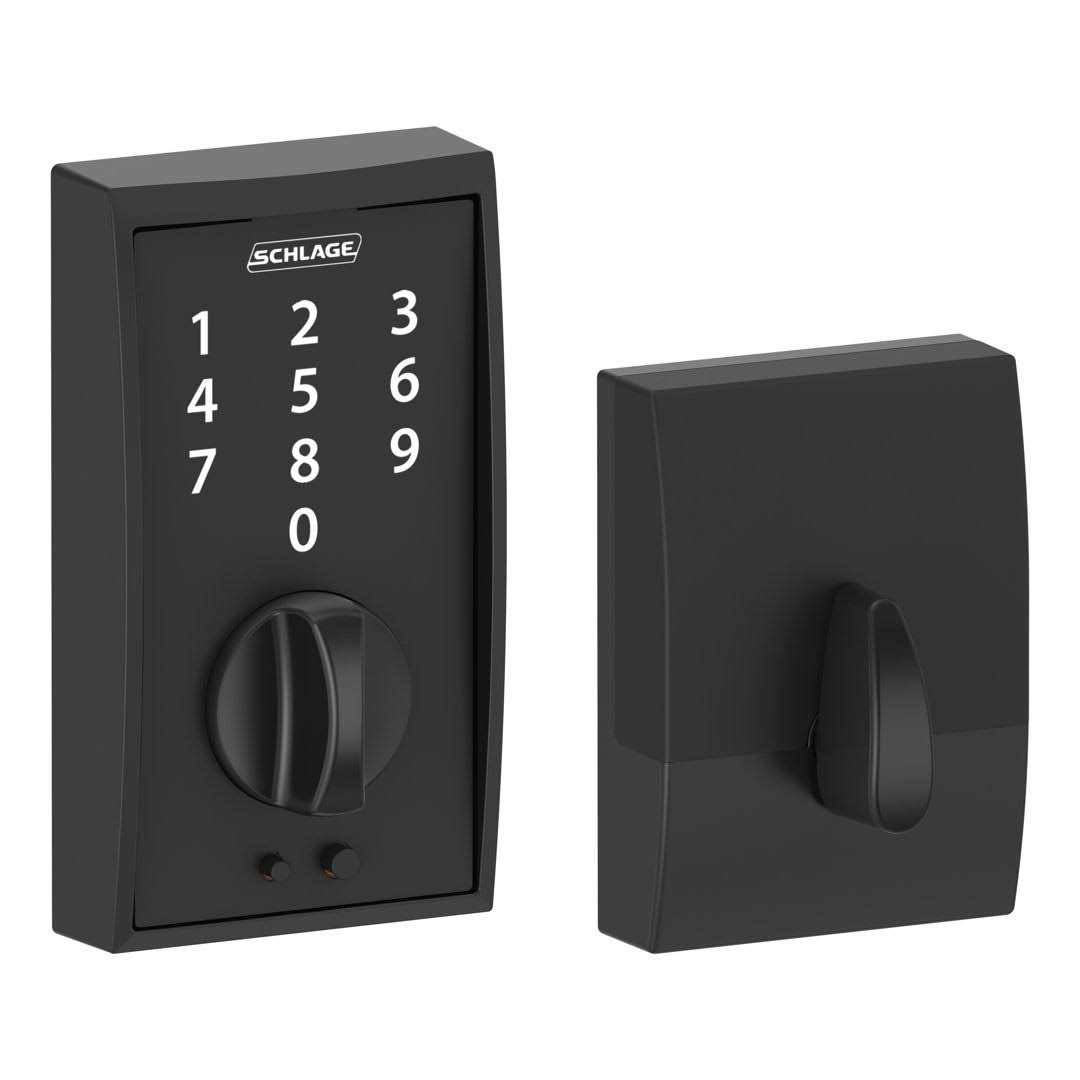 Schlage Century Touch Deadbolt- Matte Black