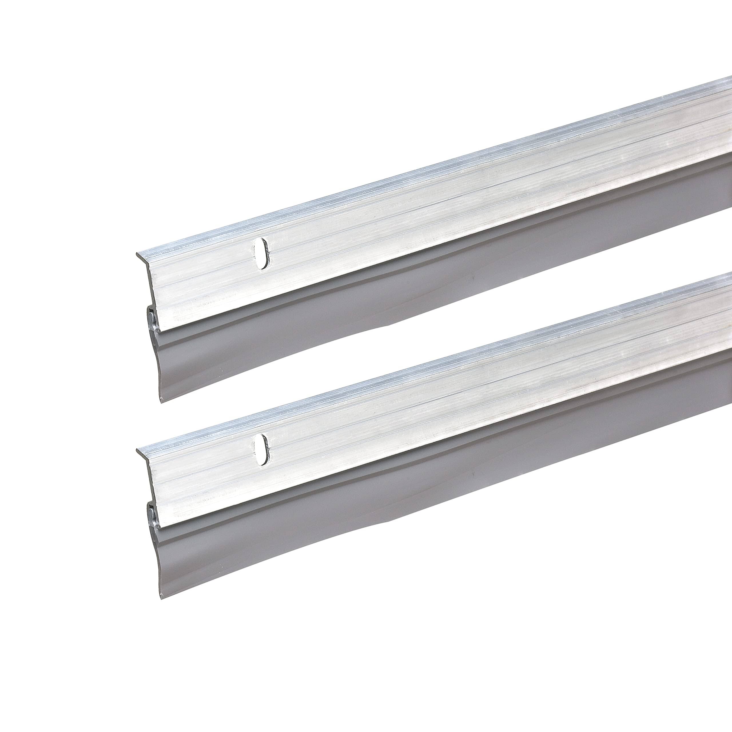 Frost King A59/36H Premium Aluminum and Vinyl Door Sweep 1-5/8-Inch by 36-Inches, Silver- 2-Pack