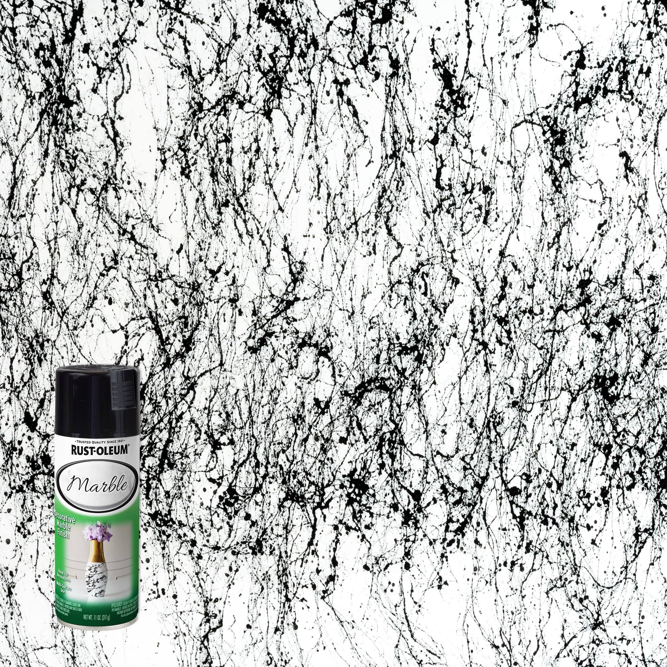 Black, Rust-Oleum Marble Spray Paint, 10.25 oz