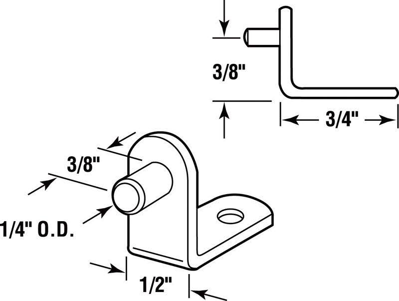 Prime-Line 20-Pound Nickel Shelf Support Peg