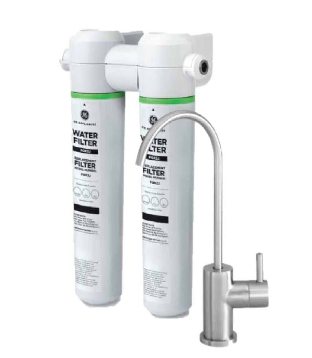 GE GXK255TBN Under Sink Dual Stage Water Filtration System with Faucet