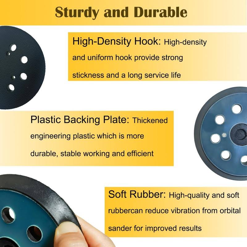 Tockrop 2 Pack Replacement Sander Pads for DeWalt Sander, 5