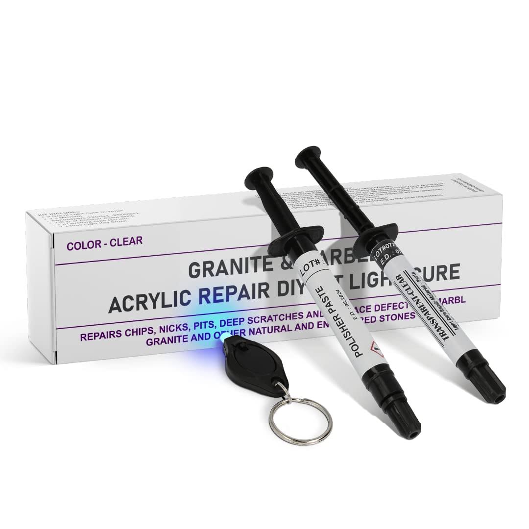 Granite & Marble Acrylic Repair DIY Kit- Light Cure