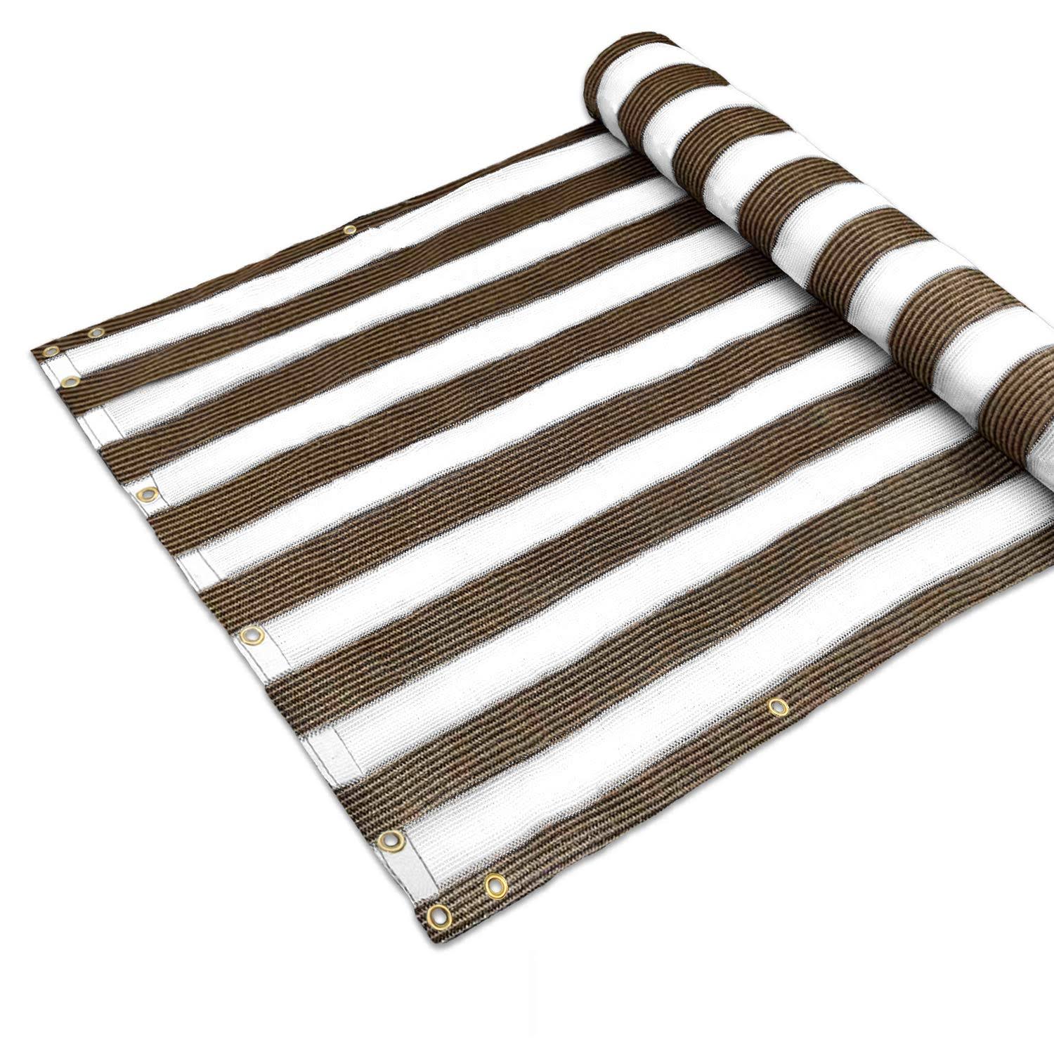 E&K Sunrise 3' x 25' Balcony Privacy Fence Screen Cover with Zip Ties Outdoor Screen Fence UV Protection for Deck Patio Backyard Apartment Pool